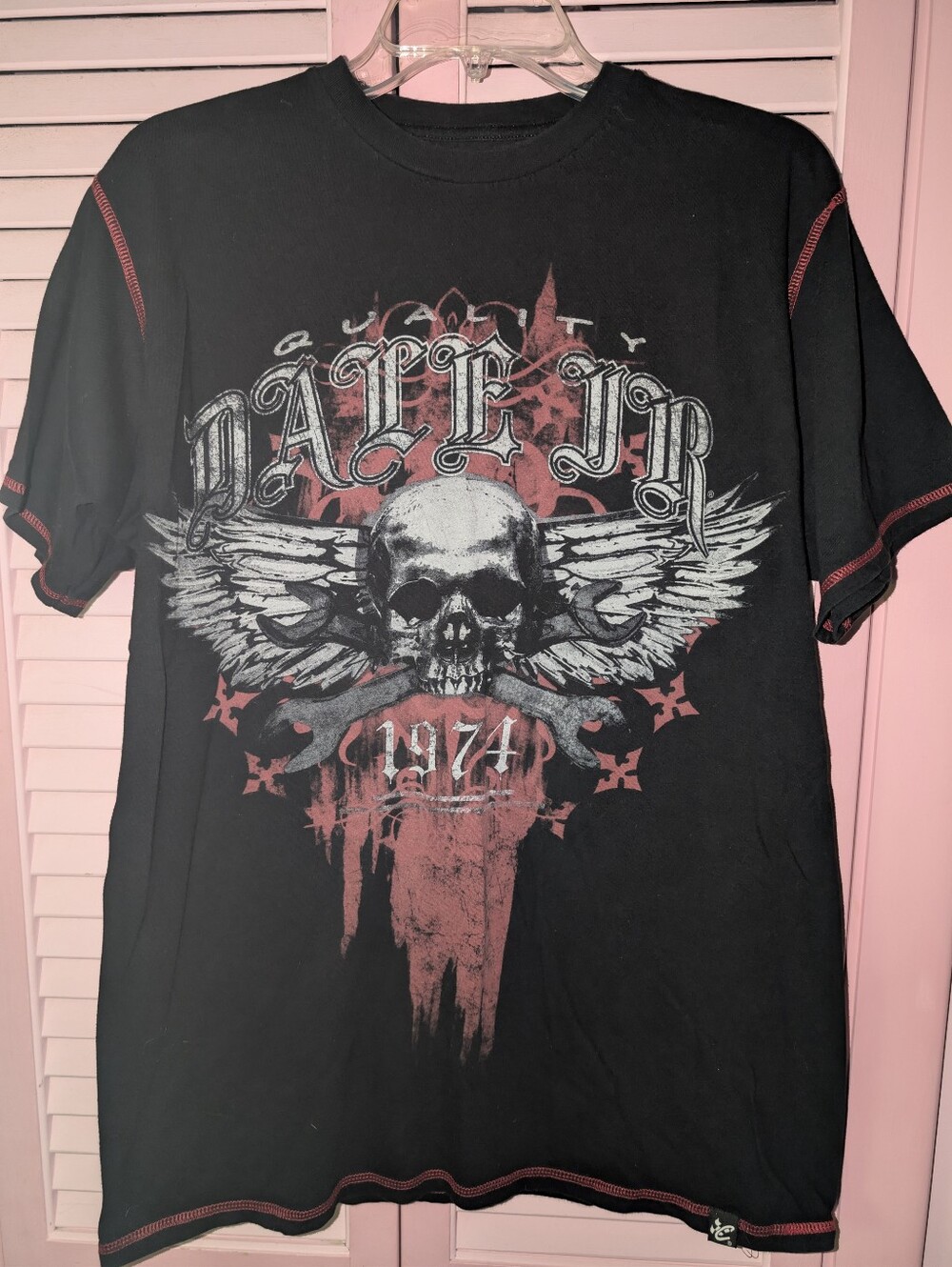 Dale Earnhardt JR Skull T Shirt ..Chase Authentic Nascar